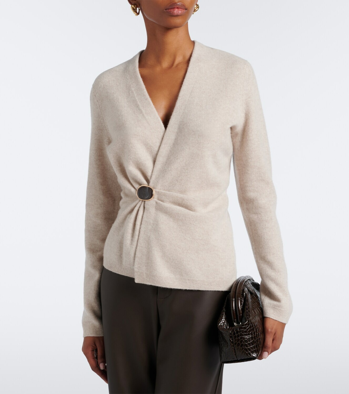 Vince Gathered wool and cashmere sweater