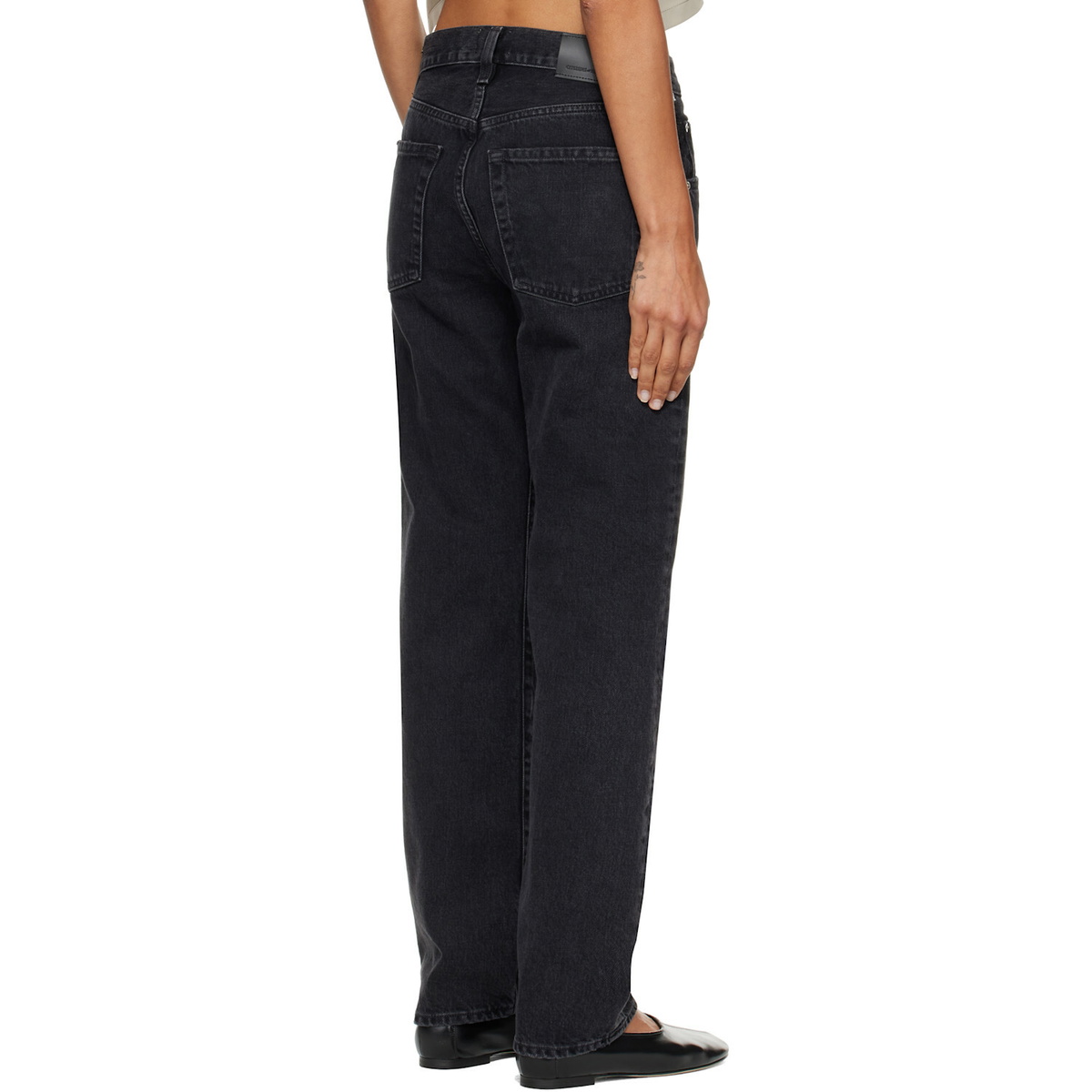 Citizens of Humanity Black 90s High Rise Straight Jeans