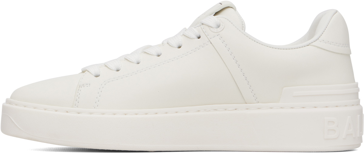 Balmain White B-Court Sneakers