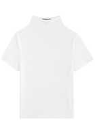 Paige Blanche Ribbed Stretch-jersey T-shirt Ivory