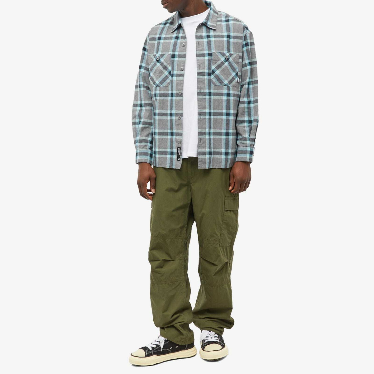 Neighborhood Men's Neoncheck Shirt in Blue Neighborhood