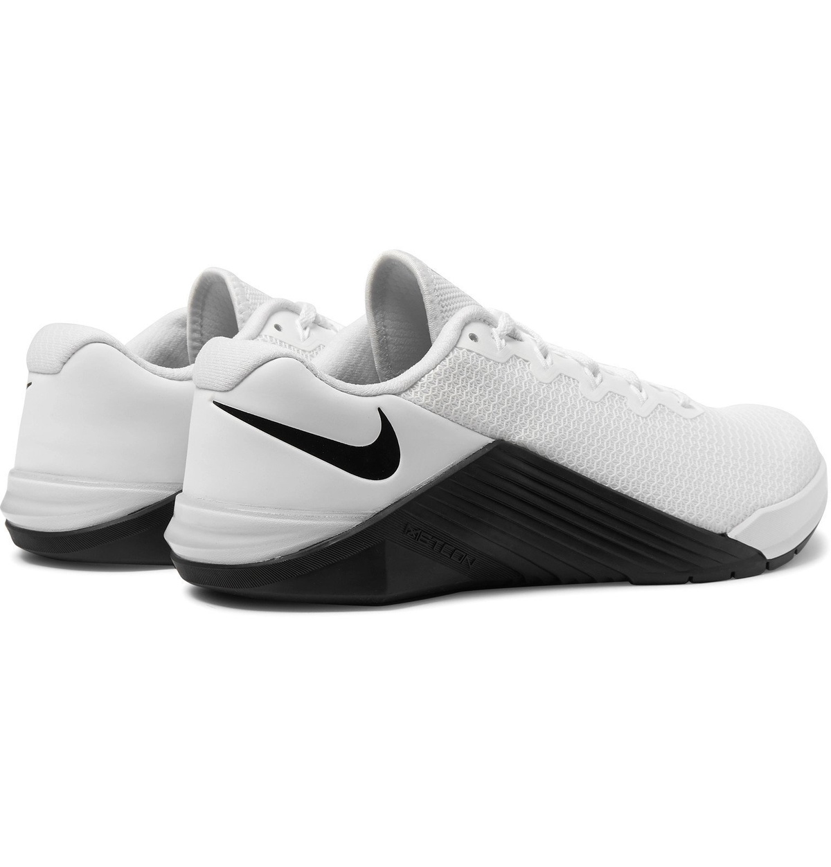 Nike Training - Metcon 5 Rubber-Trimmed Mesh Sneakers - White