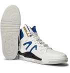 Versace - Panelled Leather High-Top Sneakers - White