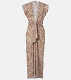 ViX Paula Hermanny Sasha printed cotton midi dress