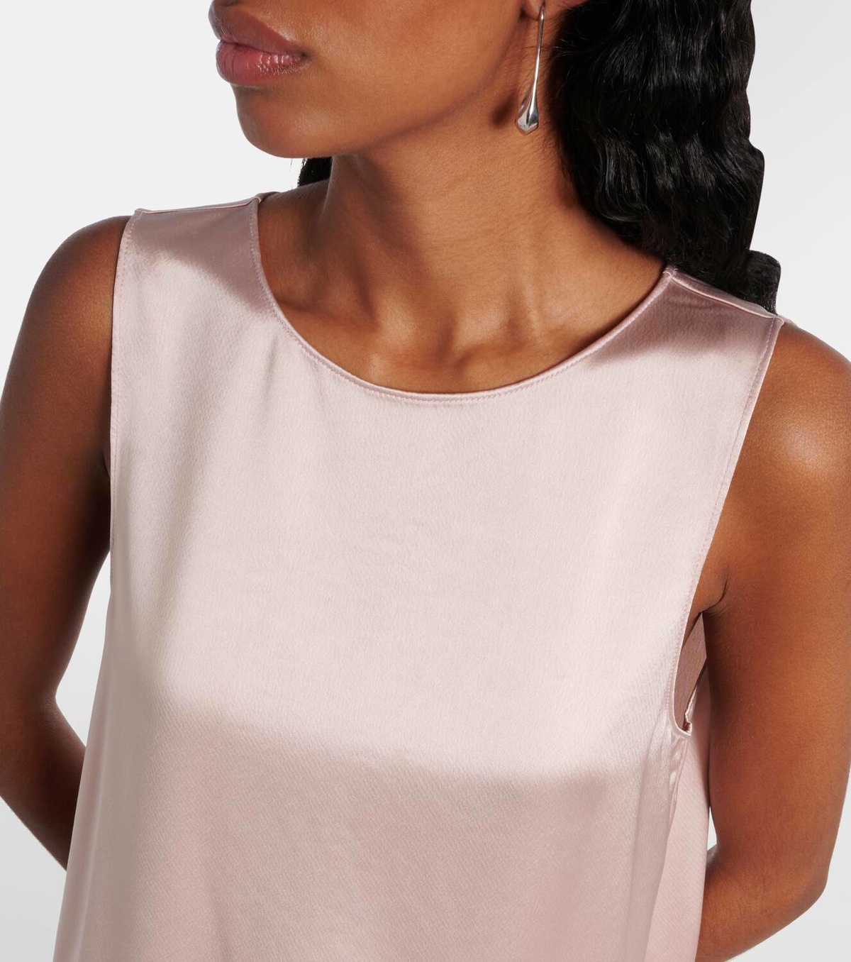 Leset Barb satin minidress
