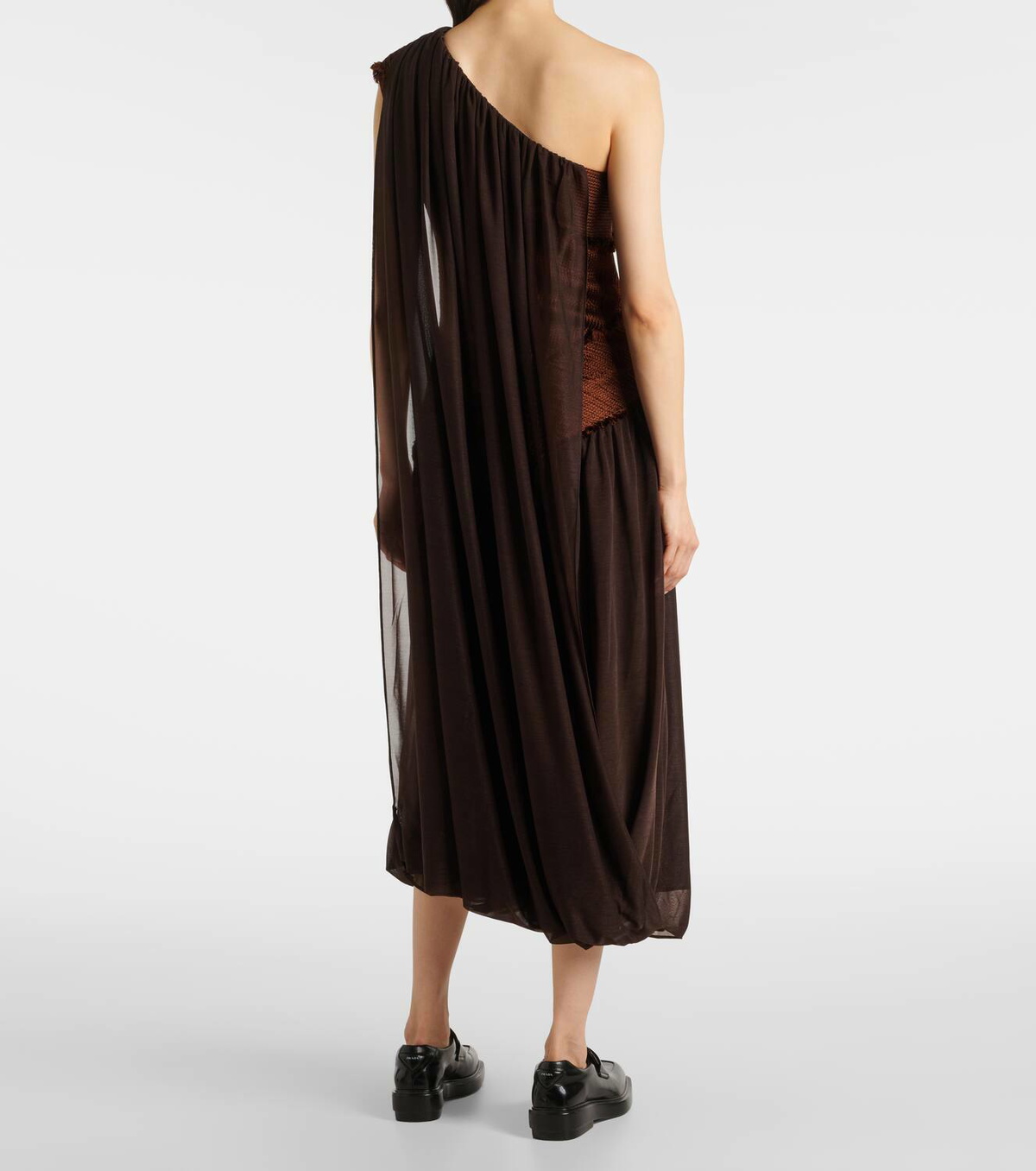 Xu Zhi Asymmetrical draped maxi dress