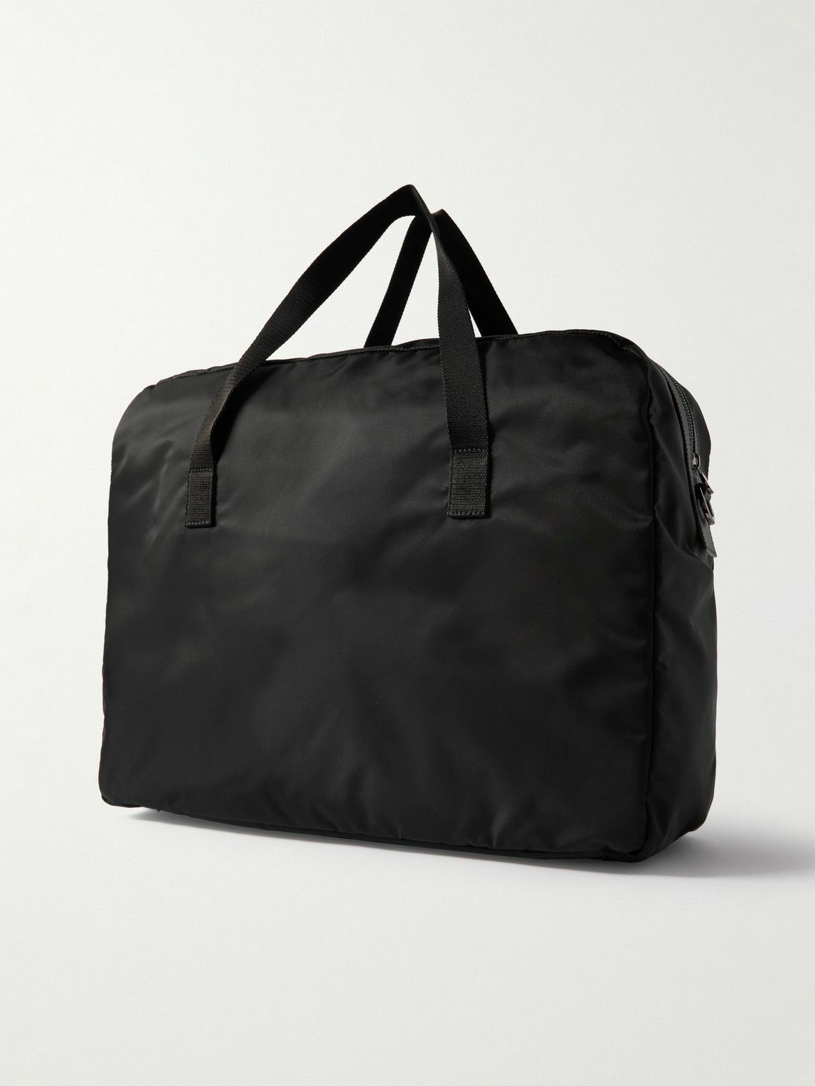 Kiton - Logo-Appliquéd Textured-Leather Trimmed Nylon Weekend Bag