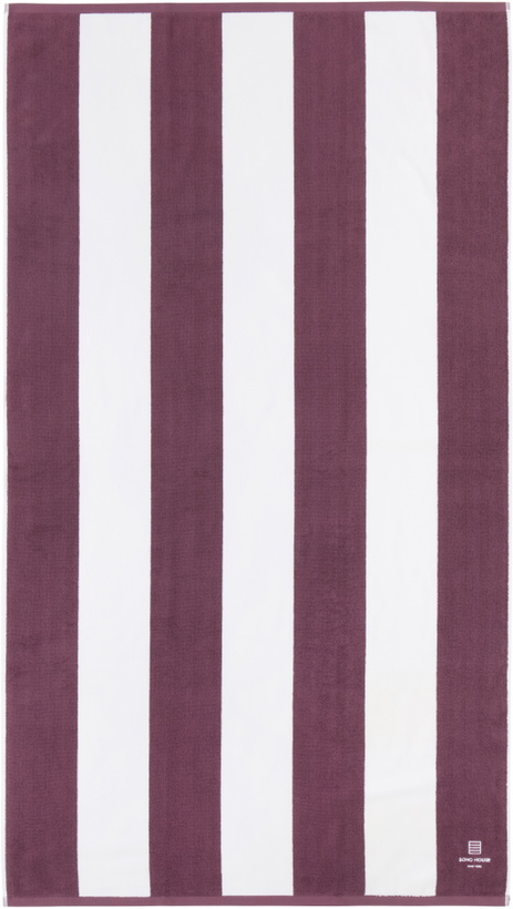Photo: Soho Home White & Purple 'New York' House Pool Towel