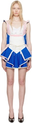 Ashley Williams Blue & Pink Diana Minidress