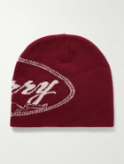 Cherry Los Angeles - Horse Power Logo-Jacquard Wool and Cashmere-Blend Beanie