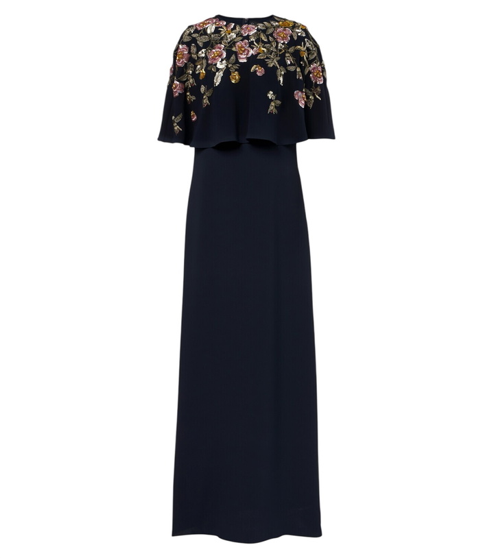 Photo: Oscar de la Renta Embellished silk-blend georgette gown