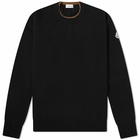 Moncler Men's Logo Crew Knit in Black