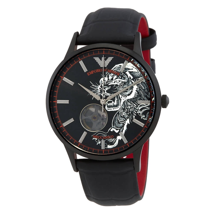 Photo: Emporio Armani Automatic Black Dial Mens Watch AR60046