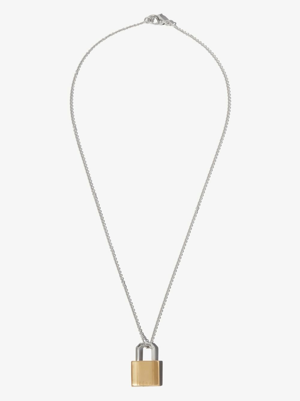 EÉRA 18K White And Yellow Gold Lock Necklace