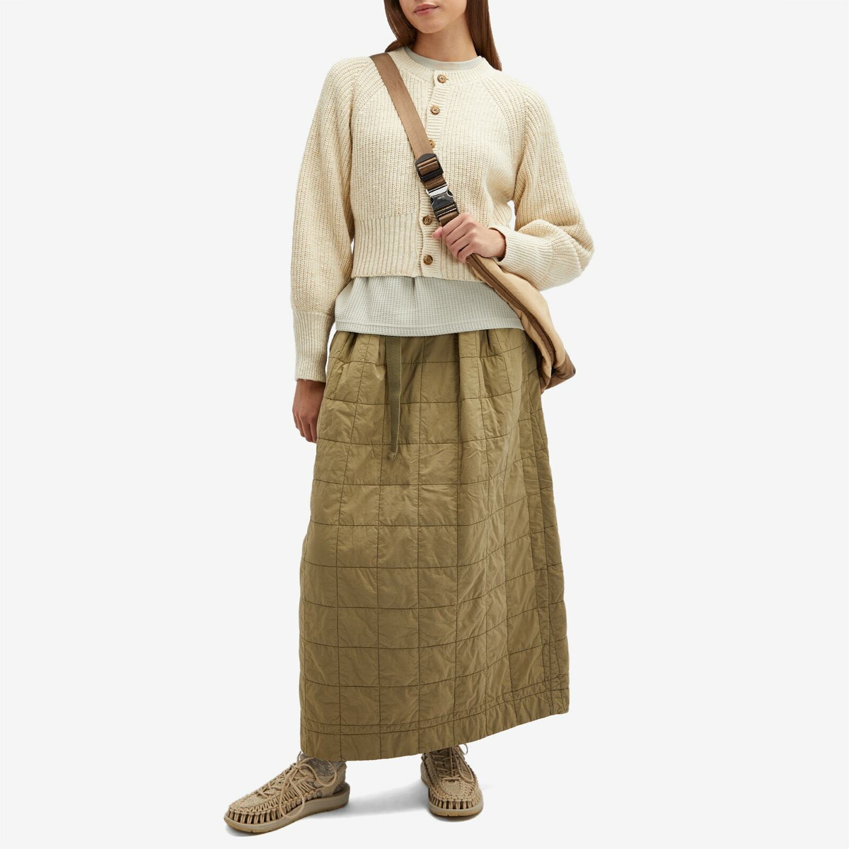 スカート Girls of Dust Quilted Tulip Skirt Girls of Dust Women's Quilted Tulip Skirt in Elmwood Girls