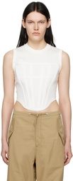 Dion Lee White Corset Tank Top