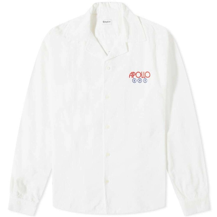 Photo: Reception Men's Arch Bowling Shirt in White