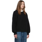 Chimala Black Quilted Crewneck Sweater