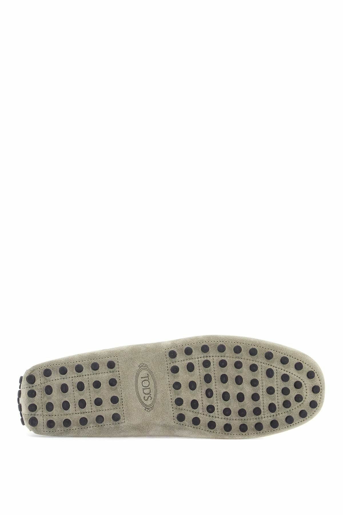 TOD'S beige suede driving moccasin for men with rubber sole Beige