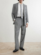 TOM FORD - Sequin-Detailed Houndstooth Wool-Blend Suit Jacket - Black