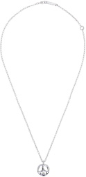 AMBUSH Silver Peace Charm Necklace