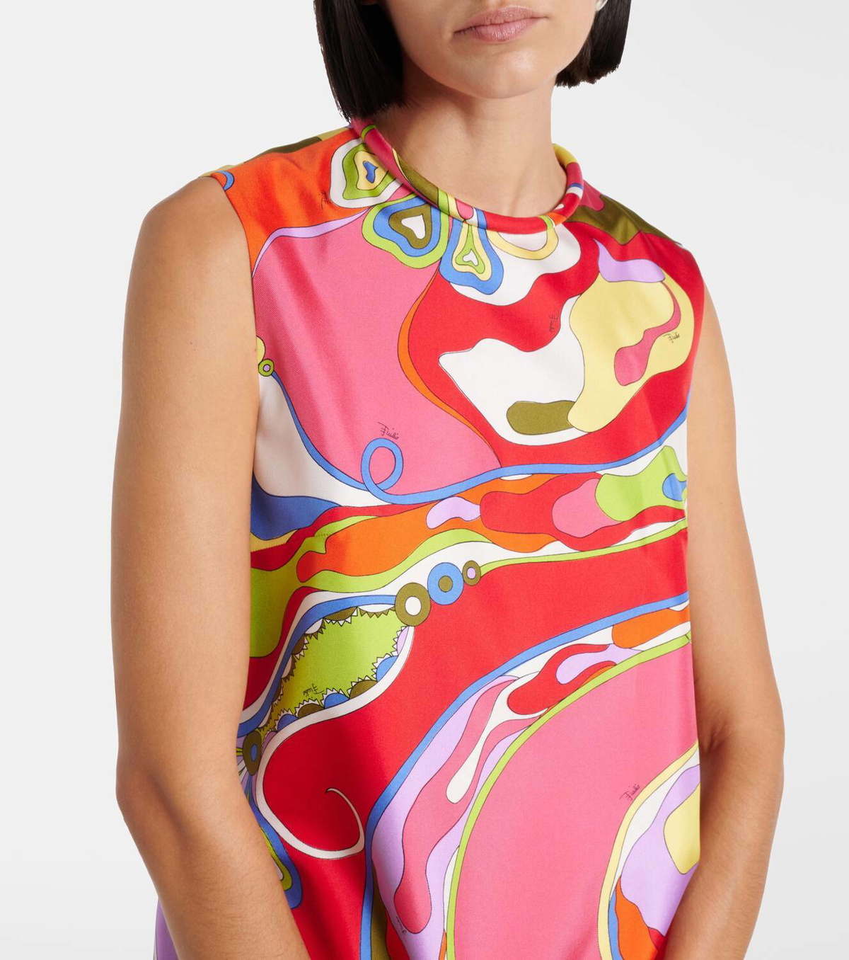Pucci Orchidee silk twill minidress