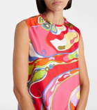 Pucci Orchidee silk twill minidress
