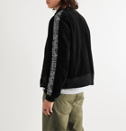 Engineered Garments - Oversized Webbing-Trimmed Velvet Bomber Jacket - Black