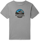 Patagonia - Fitz Roy Organic Cotton-Jersey T-Shirt - Gray