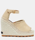 Stella McCartney Faux suede wedge espadrilles
