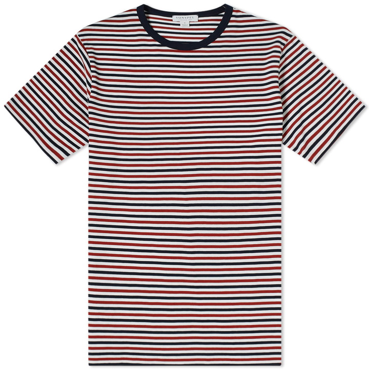 Photo: Sunspel English Stripe Contrast Rib Tee