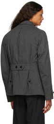 Maison Margiela Grey Wool Twill Kaban Jacket