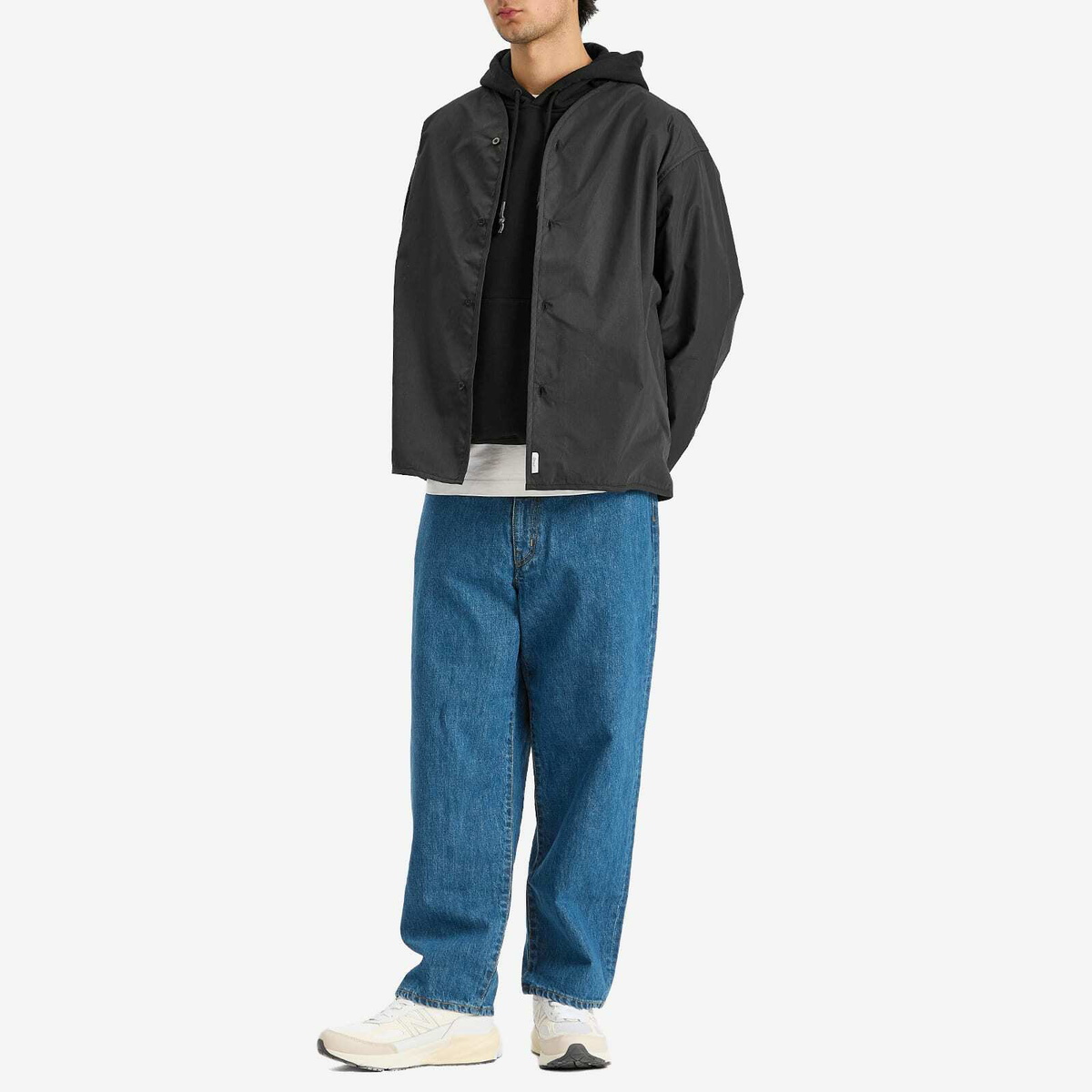 WTAPS Men's Long Sleeve Baseball Shirt in Black WTAPS