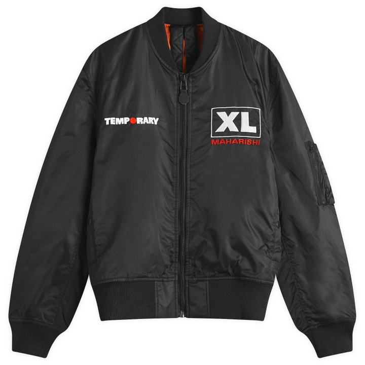 Photo: Maharishi Men's XL Temporary Celeste MA-1 Flight Jacket in Black