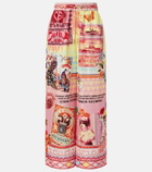 Camilla Printed silk wide-leg pants