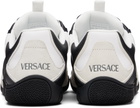 Versace Black & White Galaxia Leather Sneakers