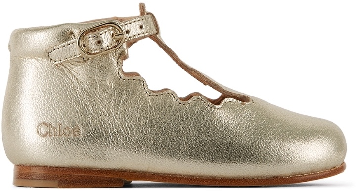 Photo: Chloé Baby Gold Ankle Boots