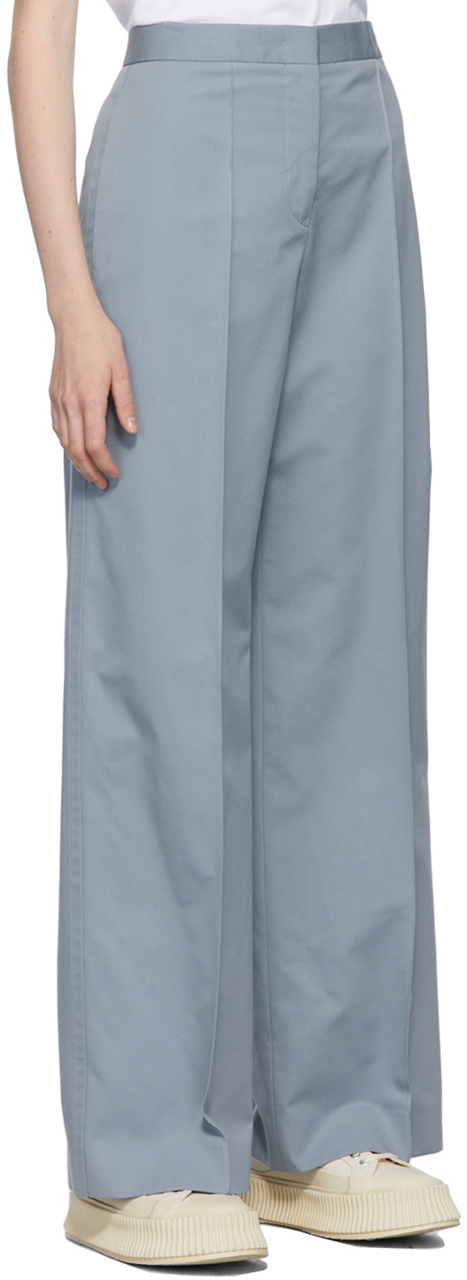 Tall Pale Grey Wide Leg Trousers
