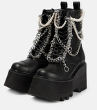 Junya Watanabe Embellished platform leather boots