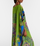 La DoubleJ Magic printed caped silk maxi dress
