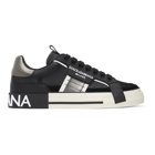 Dolce and Gabbana Black and White Custom 2.Zero Sneakers