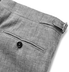 De Petrillo - Mergellina Slim-Fit Mélange Linen Suit Trousers - Gray