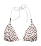 Heidi Klein Ibiza zebra-print bikini top