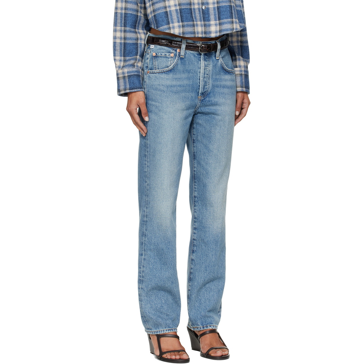 Citizens of Humanity Blue 90s High Rise Straight Jeans