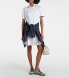 Brunello Cucinelli Pleated cotton polo dress