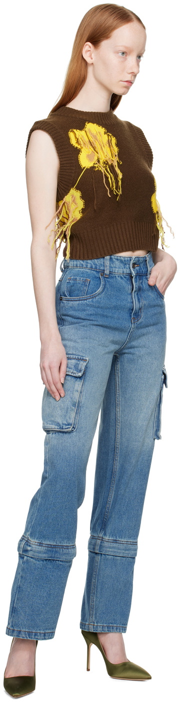 WYNN HAMLYN Blue Cargo Jeans
