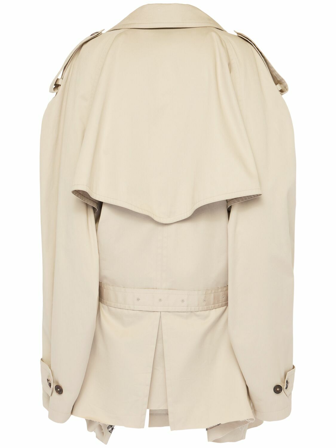 BALENCIAGA Cotton Twill Cropped Trench Balenciaga