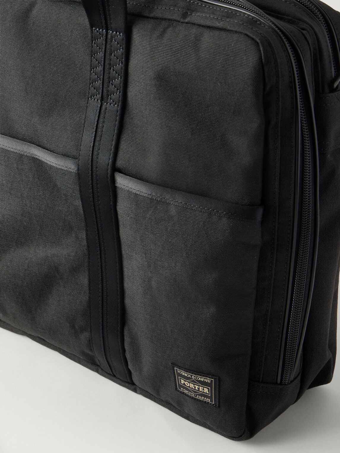Porter-Yoshida and Co - Hybrid 2Way Canvas Briefcase - Black