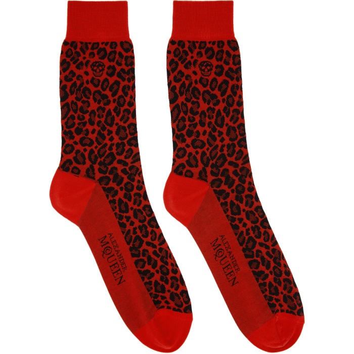 Photo: Alexander McQueen Red Leopard Socks