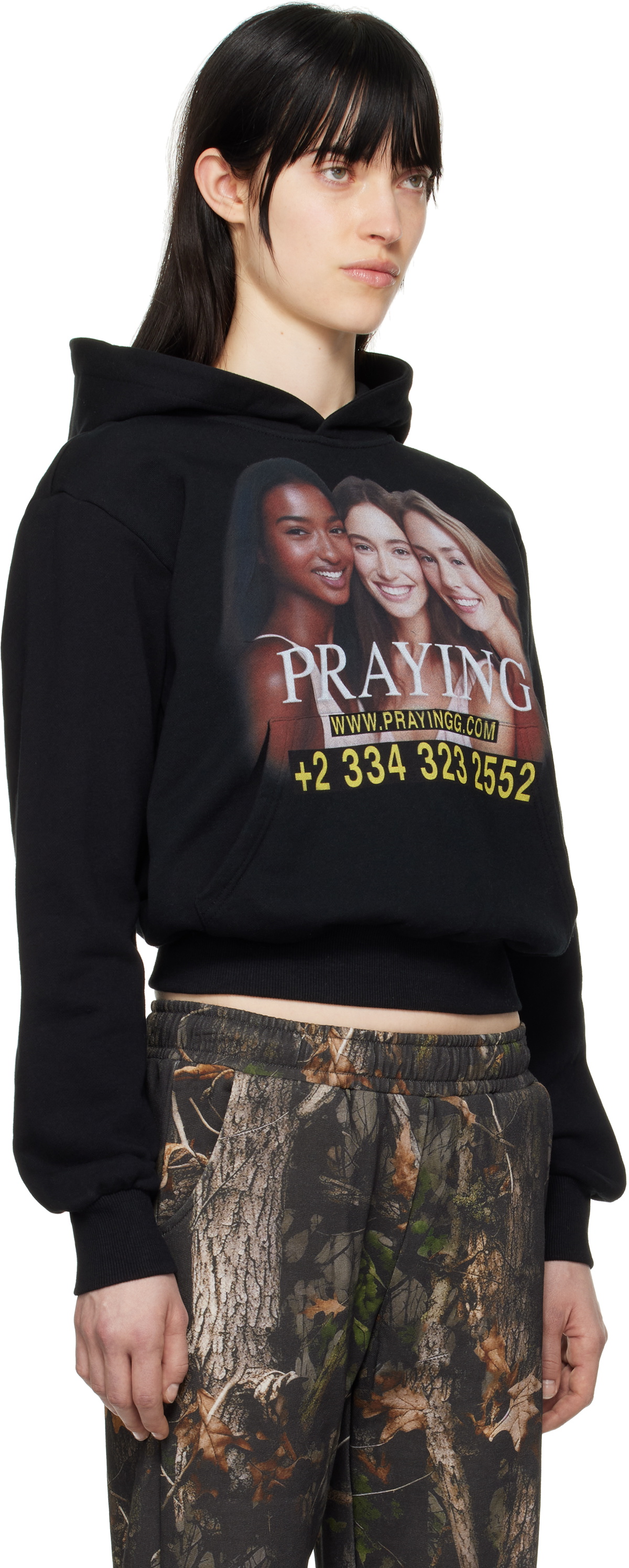 Praying Black 'AI Girls' Hoodie